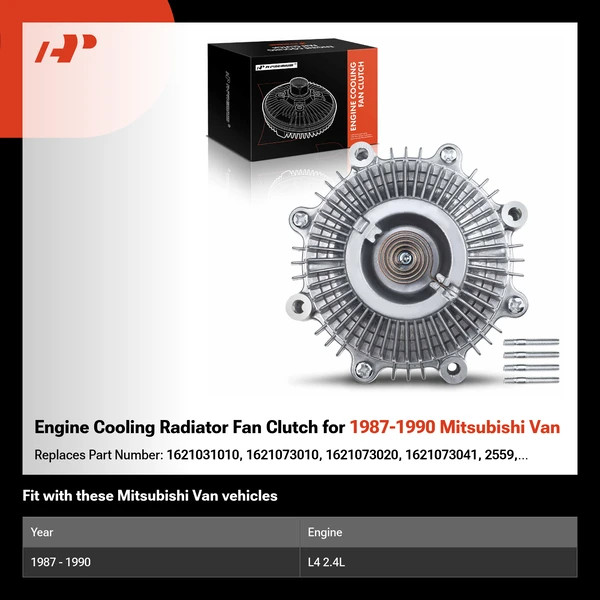 Engine Cooling Radiator Fan Clutch for 1987-1990 Mitsubishi Van