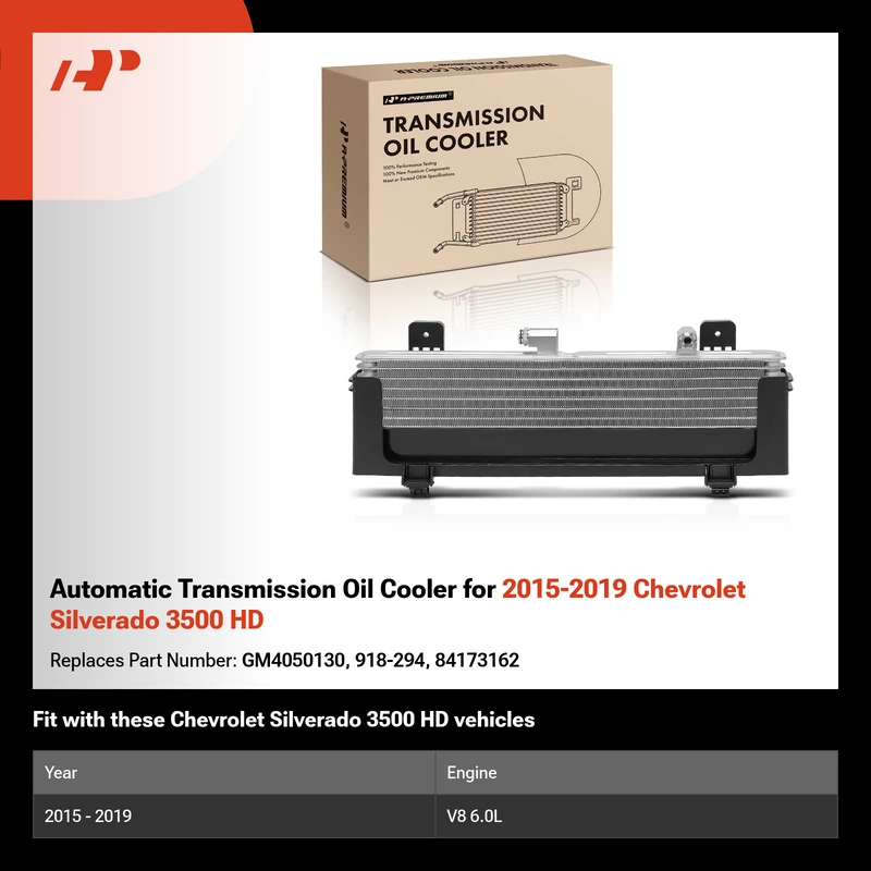 Automatic Transmission Oil Cooler for 2015-2019 Chevrolet Silverado 3500 HD