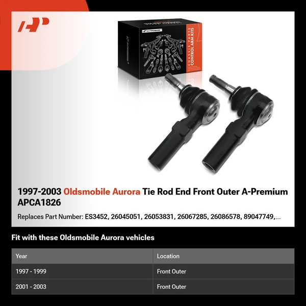 1997-2003 Oldsmobile Aurora Tie Rod End Front Outer A-Premium APCA1826