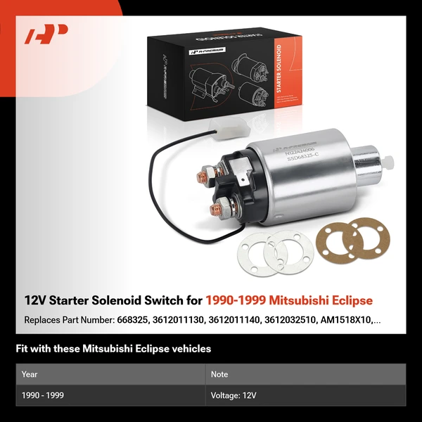 12V Starter Solenoid Switch for 1990-1999 Mitsubishi Eclipse
