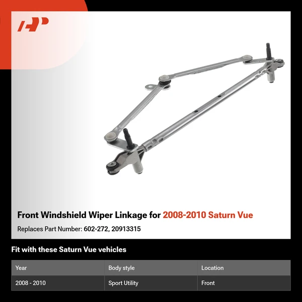 Front Windshield Wiper Linkage for 2008-2010 Saturn Vue