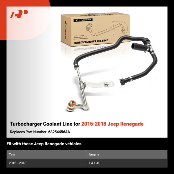 Turbocharger Coolant Line for 2015-2018 Jeep Renegade