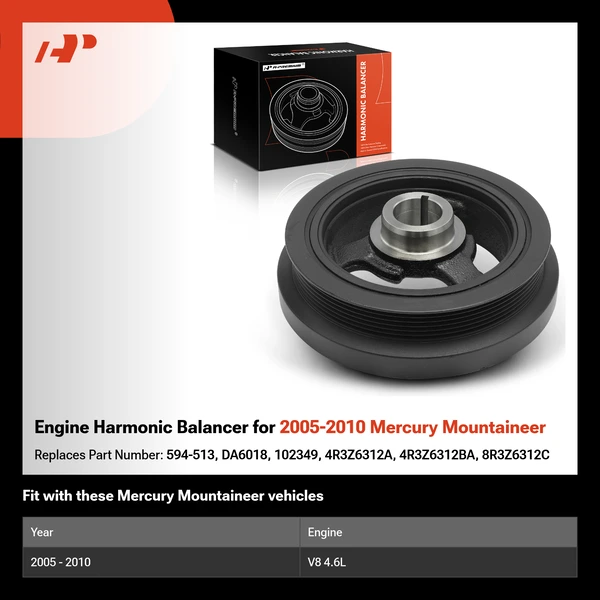 Engine Harmonic Balancer for 2005-2010 Mercury Mountaineer