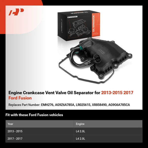 Engine Crankcase Vent Valve Oil Separator for 2013-2015 2017 Ford Fusion