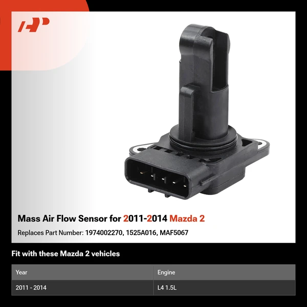 Mass Air Flow Sensor for 2011-2014 Mazda 2