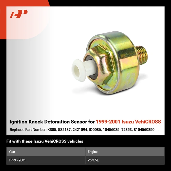 Ignition Knock Detonation Sensor for 1999-2001 Isuzu VehiCROSS