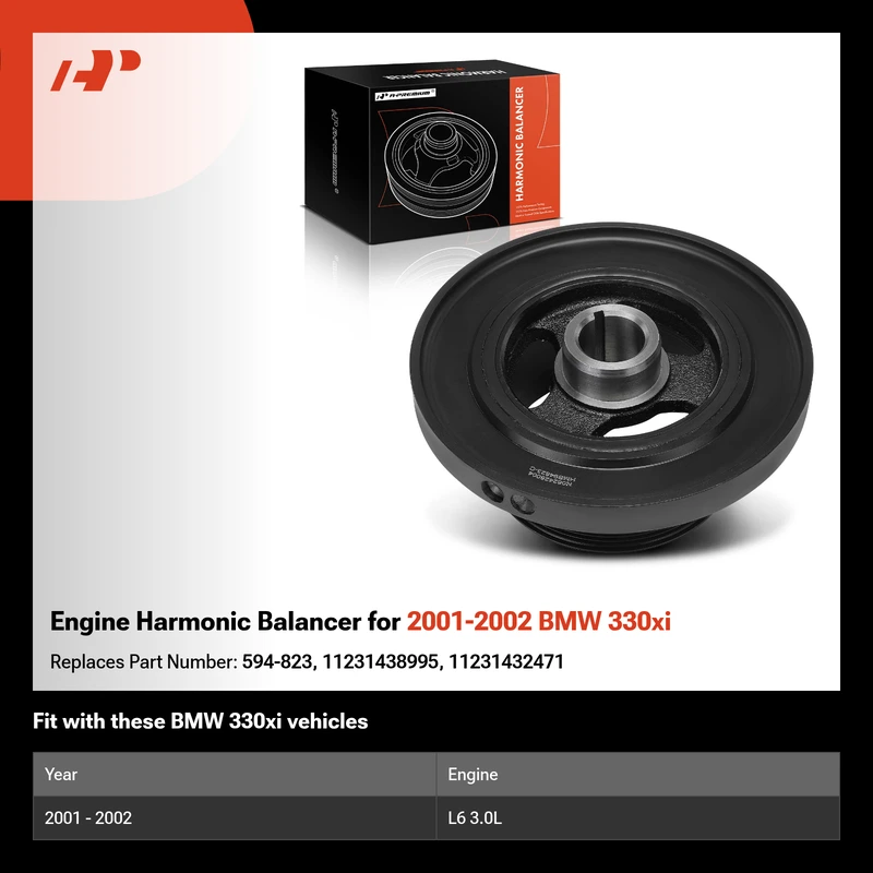 Engine Harmonic Balancer for 2001-2002 BMW 330xi