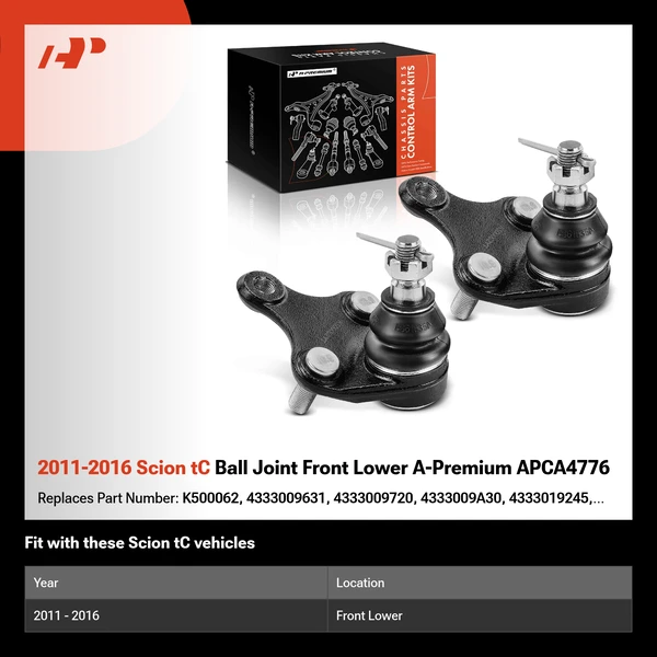 2011-2016 Scion tC Ball Joint Front Lower A-Premium APCA4776