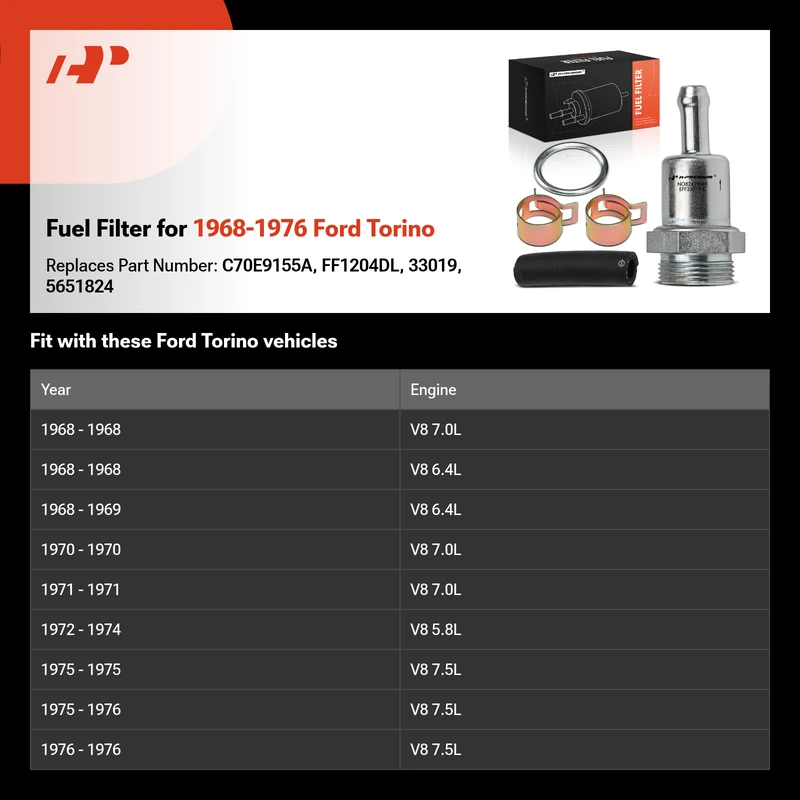 Fuel Filter for 1968-1976 Ford Torino