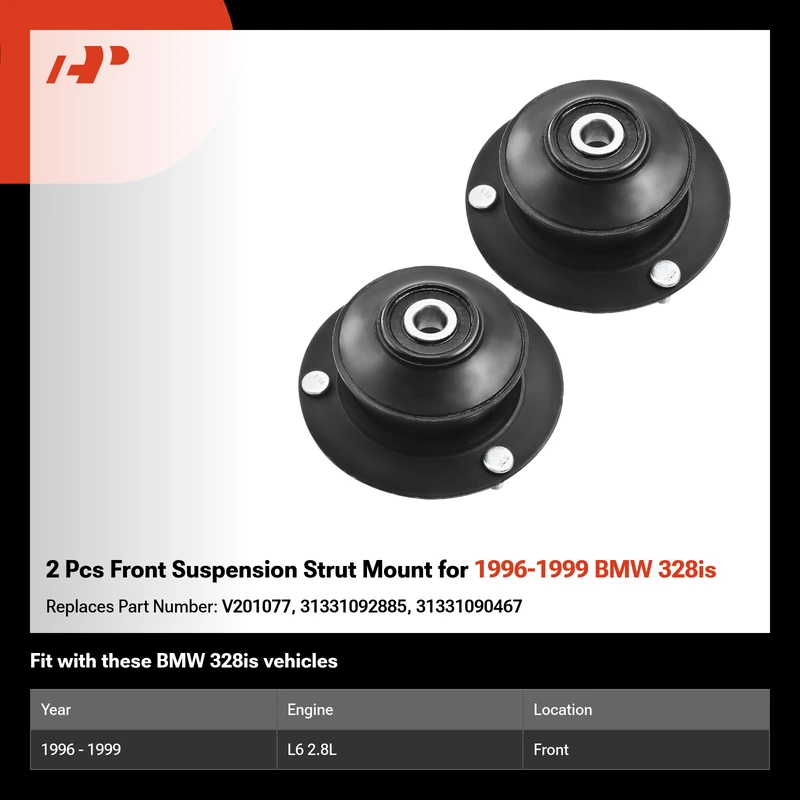2 Pcs Front Suspension Strut Mount for 1996-1999 BMW 328is
