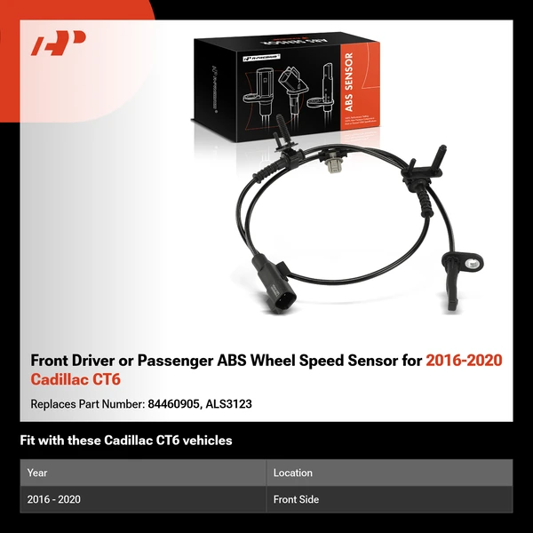 Front Driver or Passenger ABS Wheel Speed Sensor for 2016-2020 Cadillac CT6
