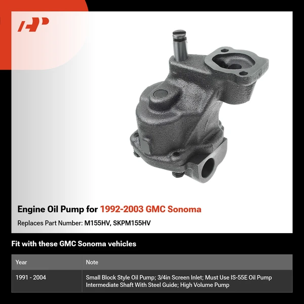 Engine Oil Pump for 1992-2003 GMC Sonoma