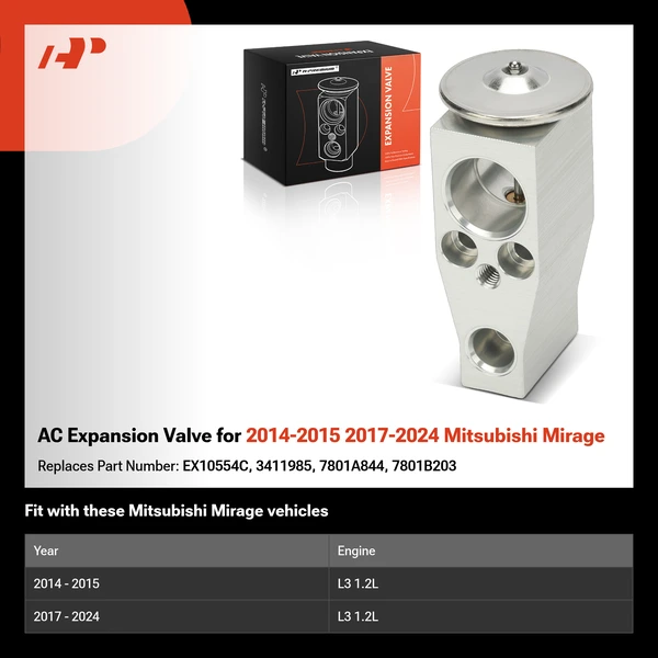 AC Expansion Valve for 2014-2015 2017-2024 Mitsubishi Mirage
