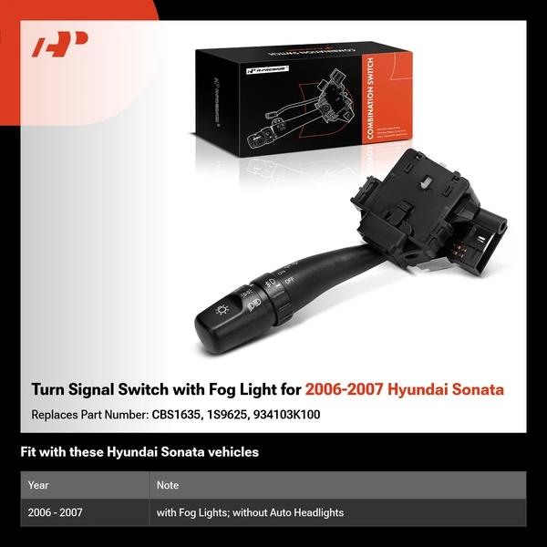 Turn Signal Switch with Fog Light for 2006-2007 Hyundai Sonata