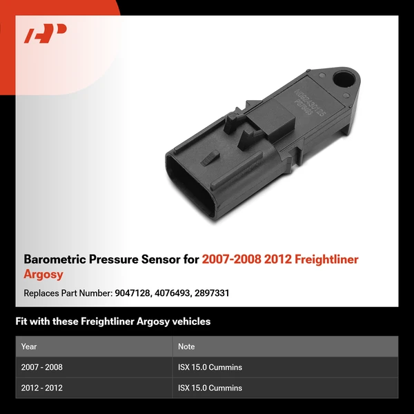 Barometric Pressure Sensor for 2007-2008 2012 Freightliner Argosy