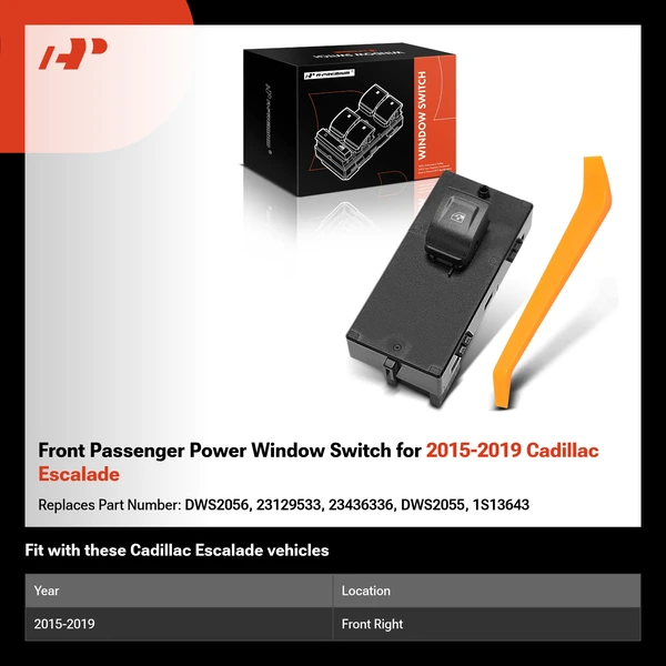 Front Passenger Power Window Switch for 2015-2019 Cadillac Escalade