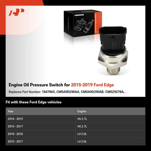 Engine Oil Pressure Switch for 2015-2019 Ford Edge