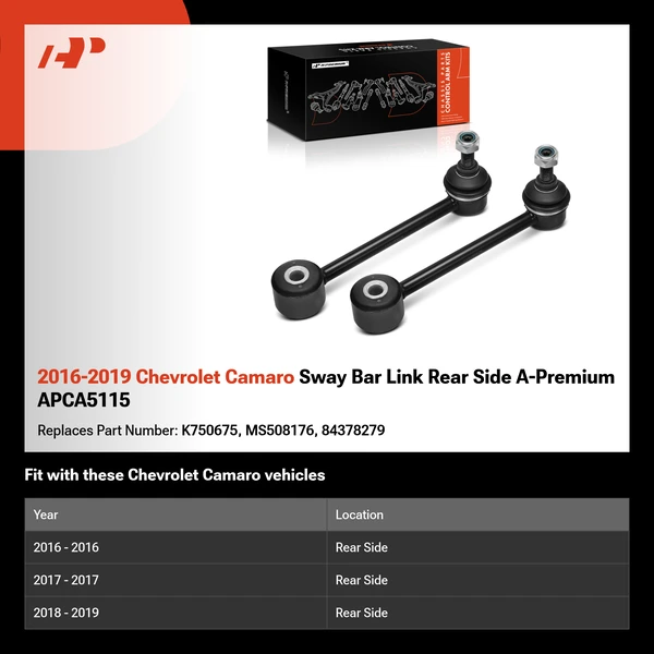 2016-2019 Chevrolet Camaro Sway Bar Link Rear Side A-Premium APCA5115