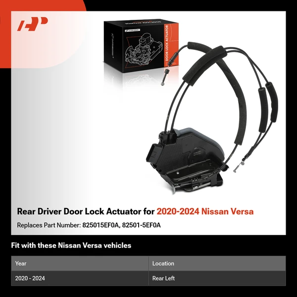 Rear Driver Door Lock Actuator for 2020-2024 Nissan Versa