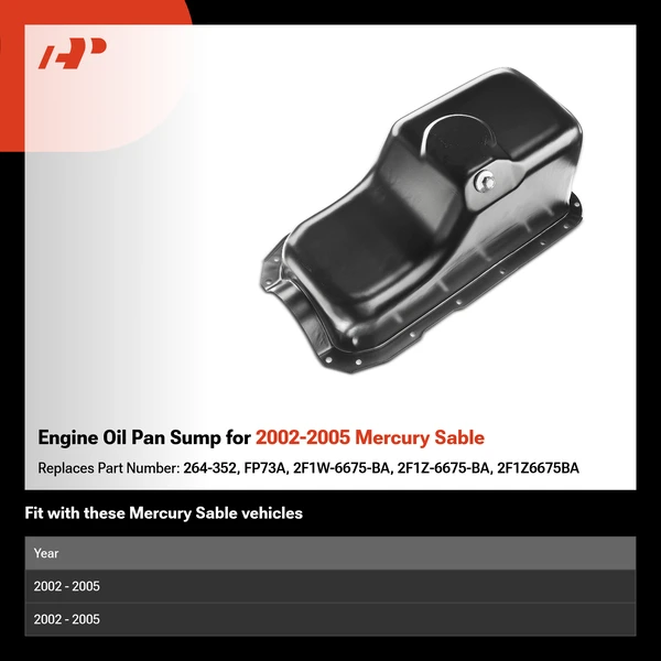 Engine Oil Pan Sump for 2002-2005 Mercury Sable