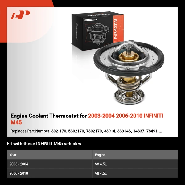Engine Coolant Thermostat for 2003-2004 2006-2010 INFINITI M45