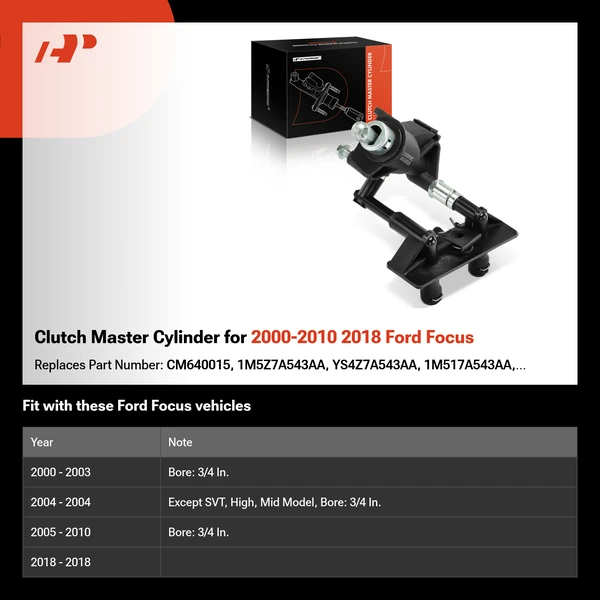 Clutch Master Cylinder for 2000-2010 2018 Ford Focus