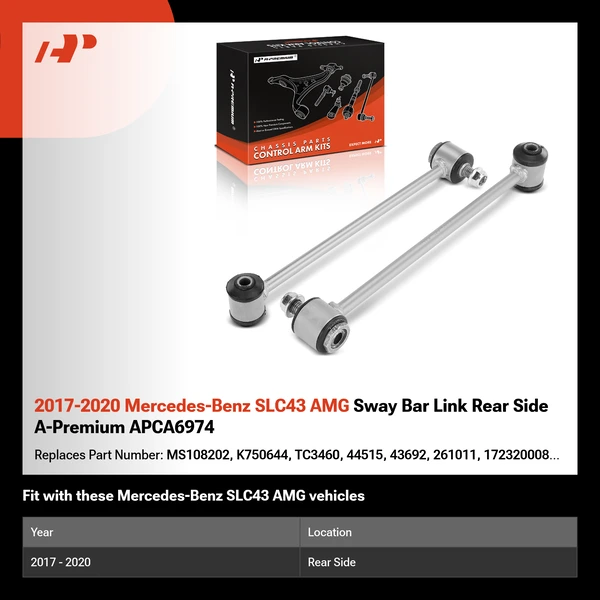 2017-2020 Mercedes-Benz SLC43 AMG Sway Bar Link Rear Side A-Premium APCA6974
