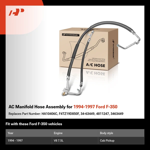 AC Manifold Hose Assembly for 1994-1997 Ford F-350