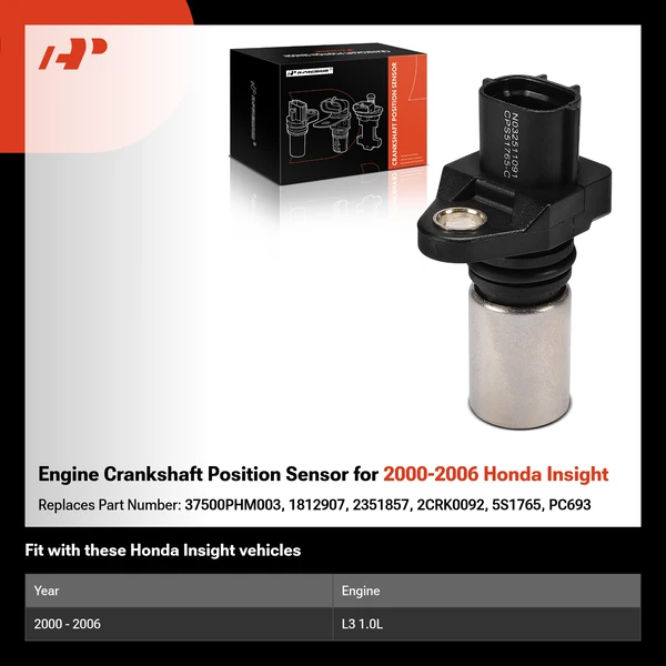 Engine Crankshaft Position Sensor for 2000-2006 Honda Insight