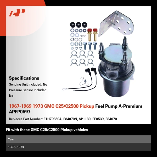 1967-1969 1973 GMC C25/C2500 Pickup Fuel Pump A-Premium APFP0697