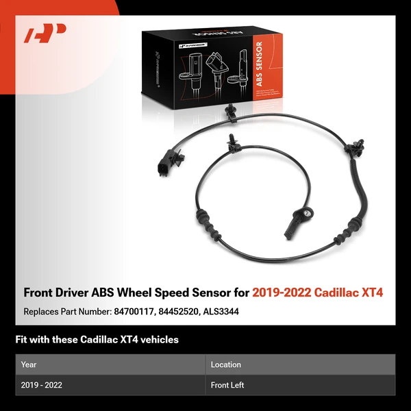 Front Driver ABS Wheel Speed Sensor for 2019-2022 Cadillac XT4