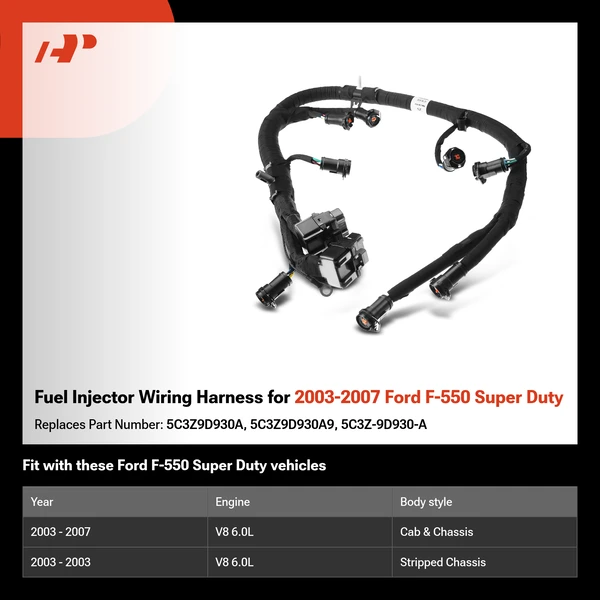 Fuel Injector Wiring Harness for 2003-2007 Ford F-550 Super Duty