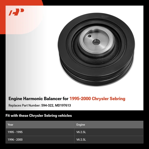 Engine Harmonic Balancer for 1995-2000 Chrysler Sebring