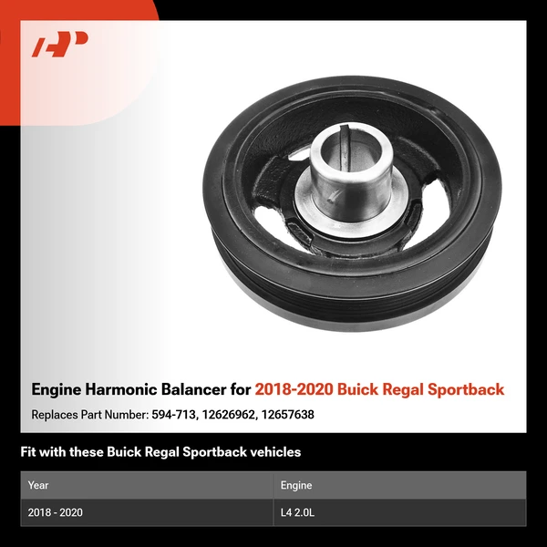 Engine Harmonic Balancer for 2018-2020 Buick Regal Sportback
