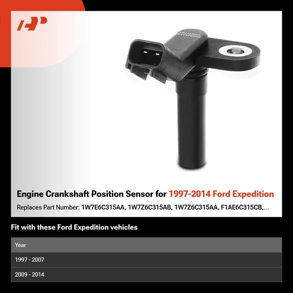 Engine Crankshaft Position Sensor for 1997-2014 Ford Expedition