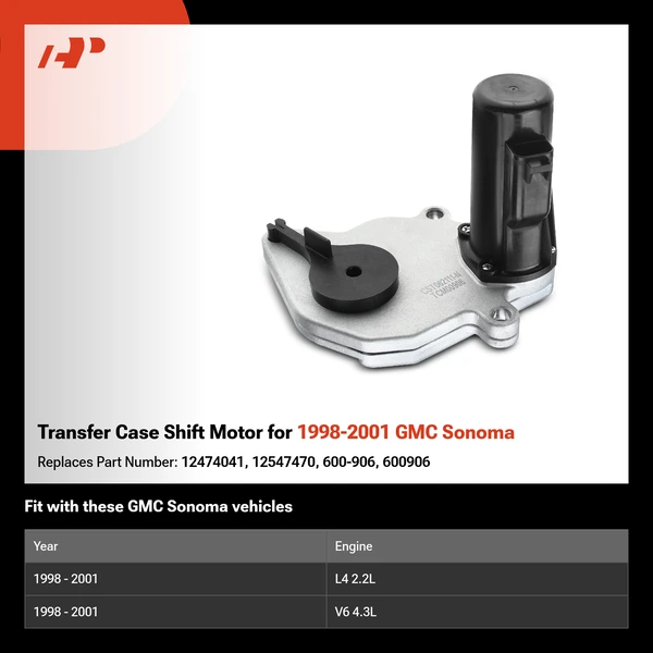 Transfer Case Shift Motor for 1998-2001 GMC Sonoma