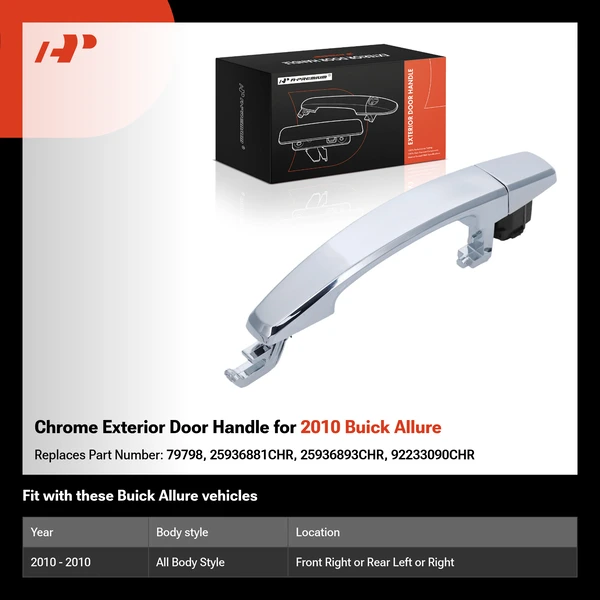 Chrome Exterior Door Handle for 2010 Buick Allure