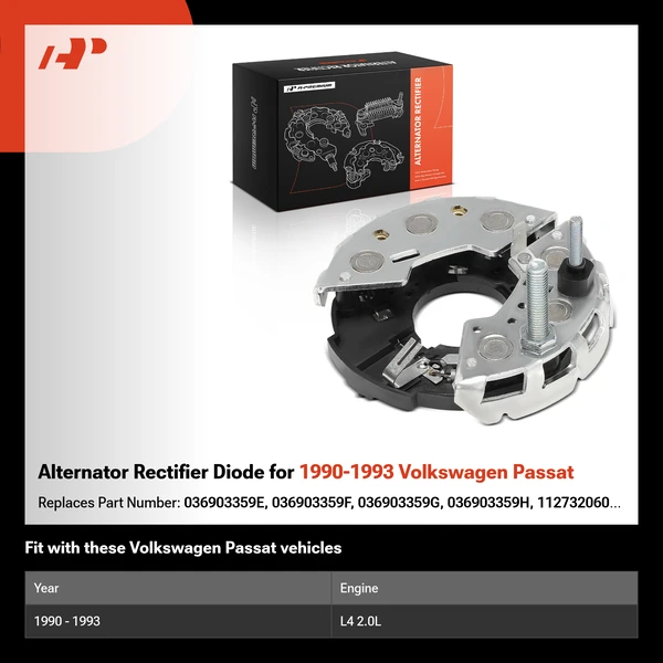 Alternator Rectifier Diode for 1990-1993 Volkswagen Passat