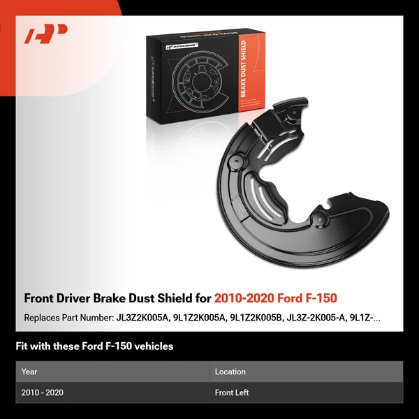 Front Driver Brake Dust Shield for 2010-2020 Ford F-150