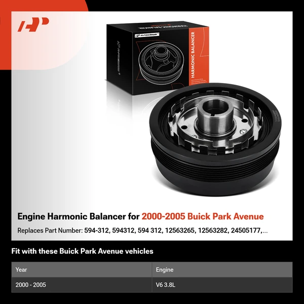 Engine Harmonic Balancer for 2000-2005 Buick Park Avenue