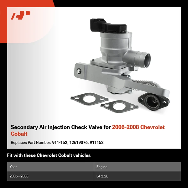 Secondary Air Injection Check Valve for 2006-2008 Chevrolet Cobalt