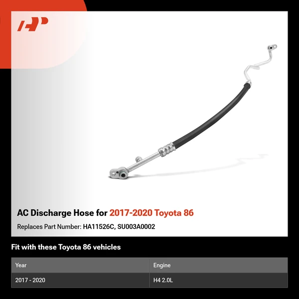 AC Discharge Hose for 2017-2020 Toyota 86
