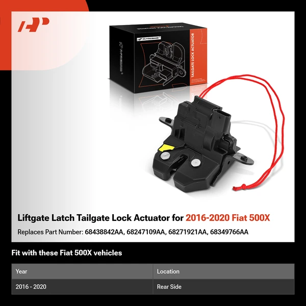 Liftgate Latch Tailgate Lock Actuator for 2016-2020 Fiat 500X