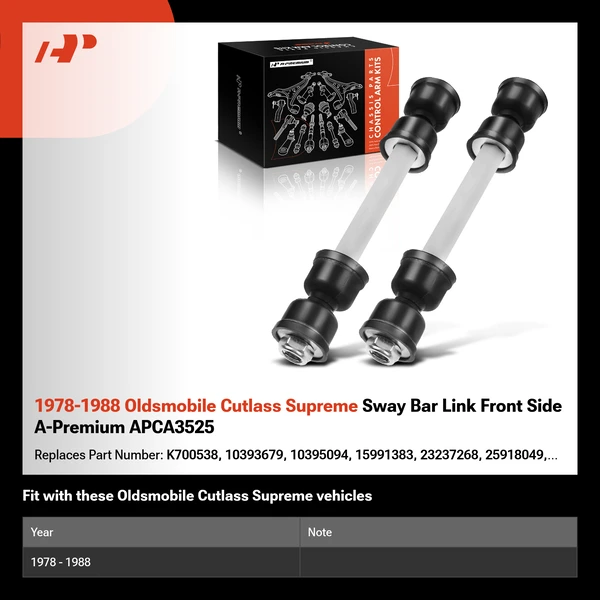 1978-1988 Oldsmobile Cutlass Supreme Sway Bar Link Front Side A-Premium APCA3525