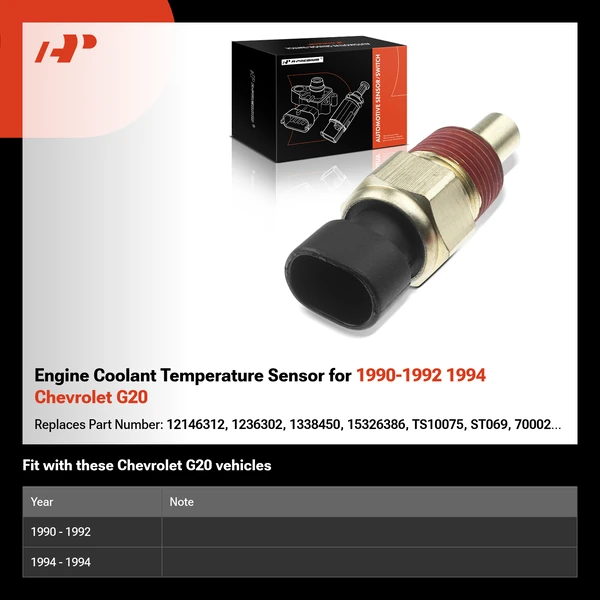 Engine Coolant Temperature Sensor for 1990-1992 1994 Chevrolet G20