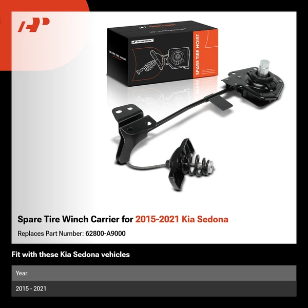Spare Tire Winch Carrier for 2015-2021 Kia Sedona