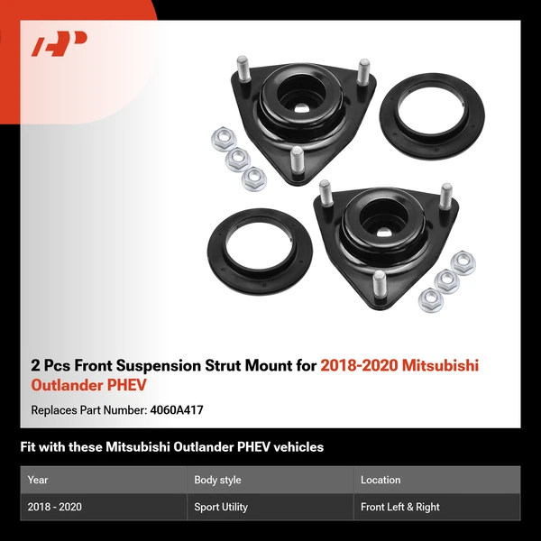 2 Pcs Front Suspension Strut Mount for 2018-2020 Mitsubishi Outlander PHEV