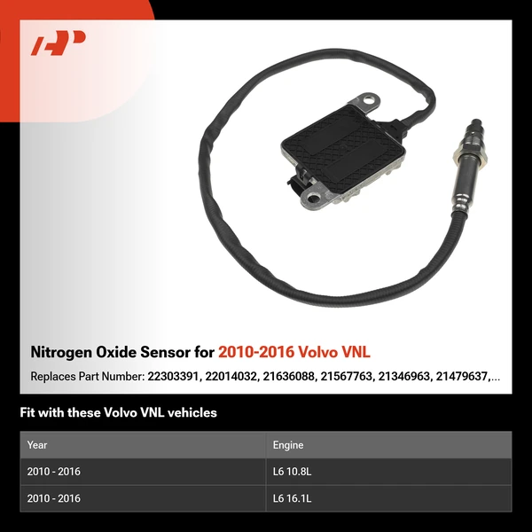 Nitrogen Oxide Sensor for 2010-2016 Volvo VNL