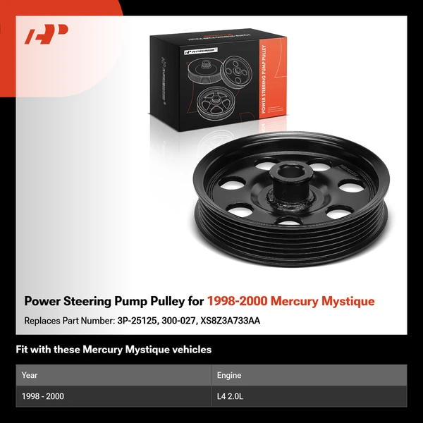 Power Steering Pump Pulley for 1998-2000 Mercury Mystique