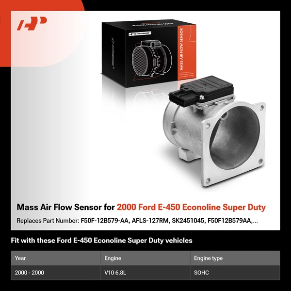 Mass Air Flow Sensor for 2000 Ford E-450 Econoline Super Duty